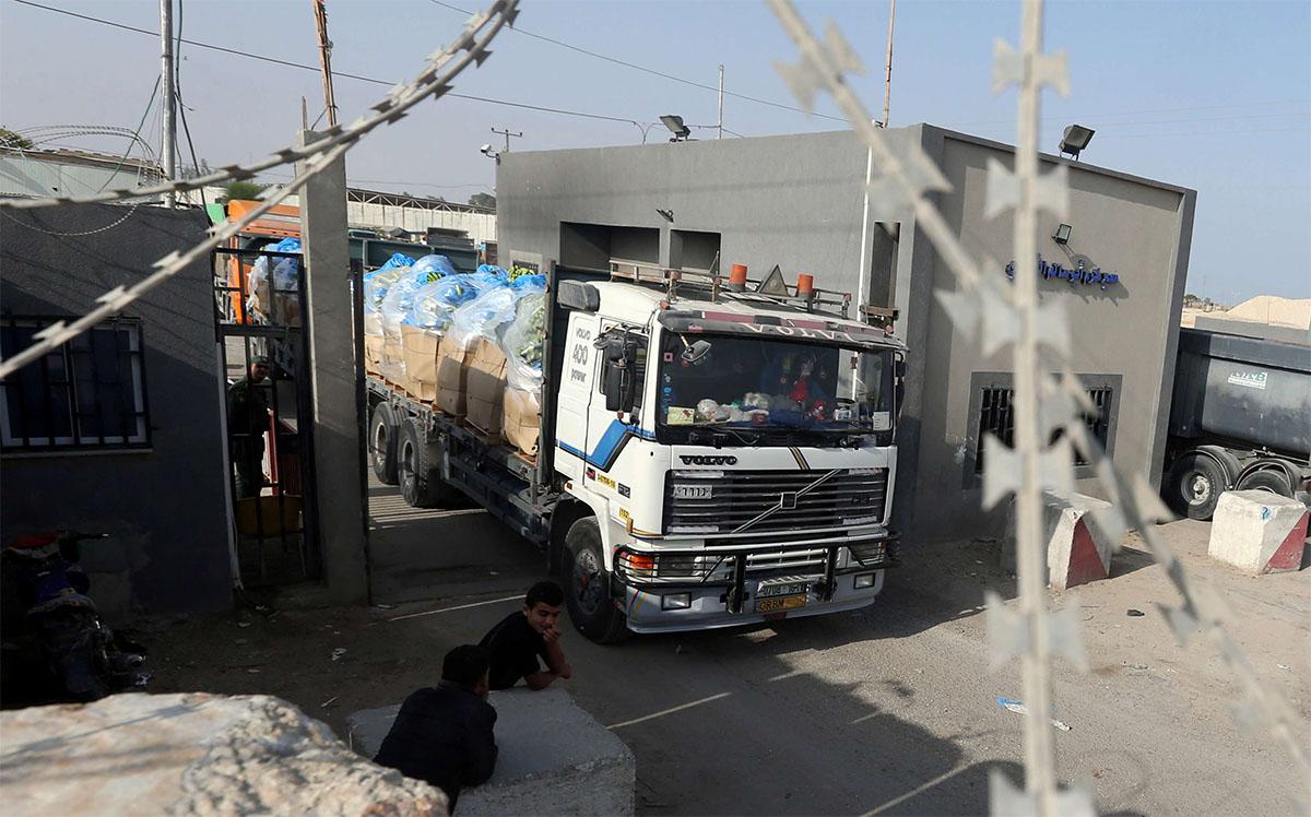Trucks are going through into Gaza as usual