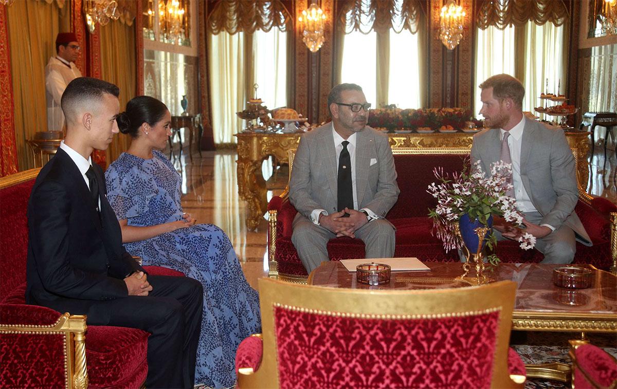 Harry and Meghan were received at Rabat palace by the Moroccan royal family