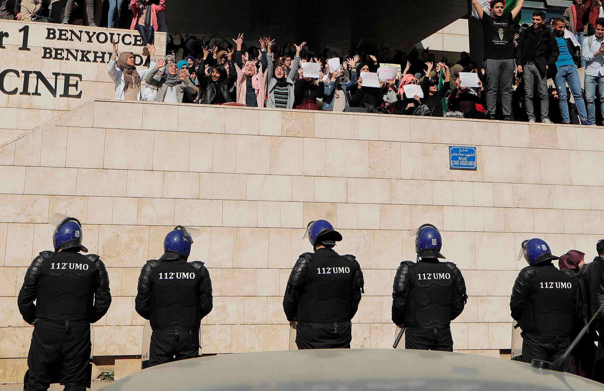 Officials have warned that the protests risk dragging Algeria into instability, with the prime minister comparing the rallies to those that sparked Syria's war.