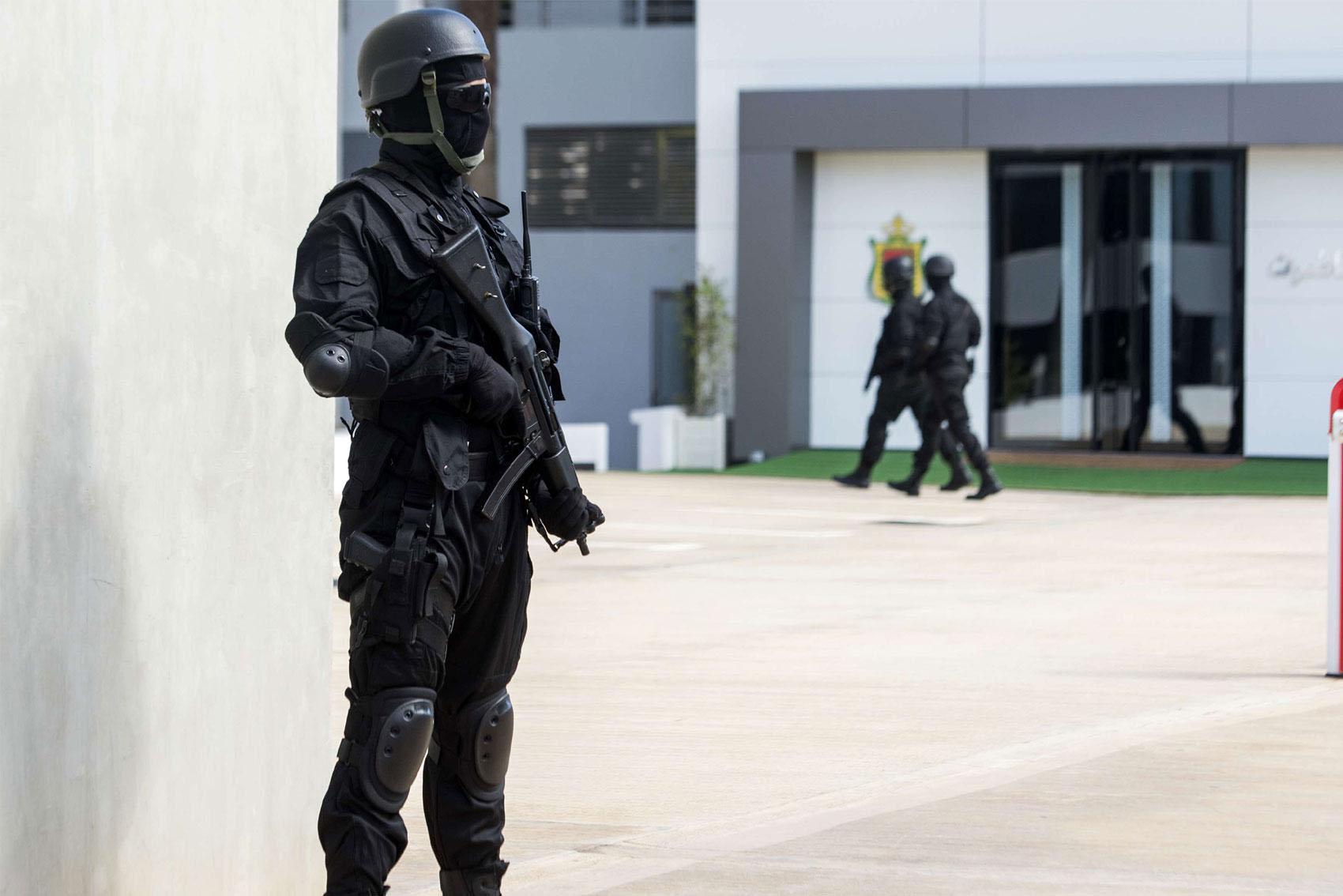 A member of Morocco's anti-terror unit