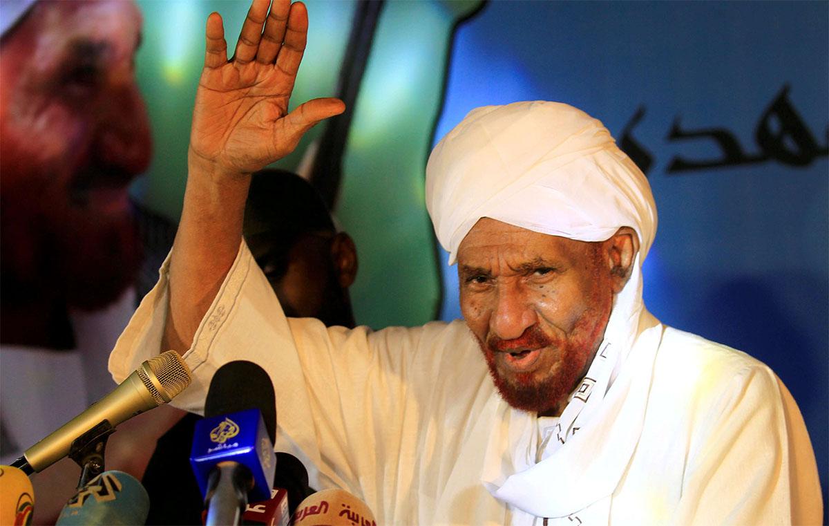Sadiq al-Mahdi threw his support behind the protest movement 
