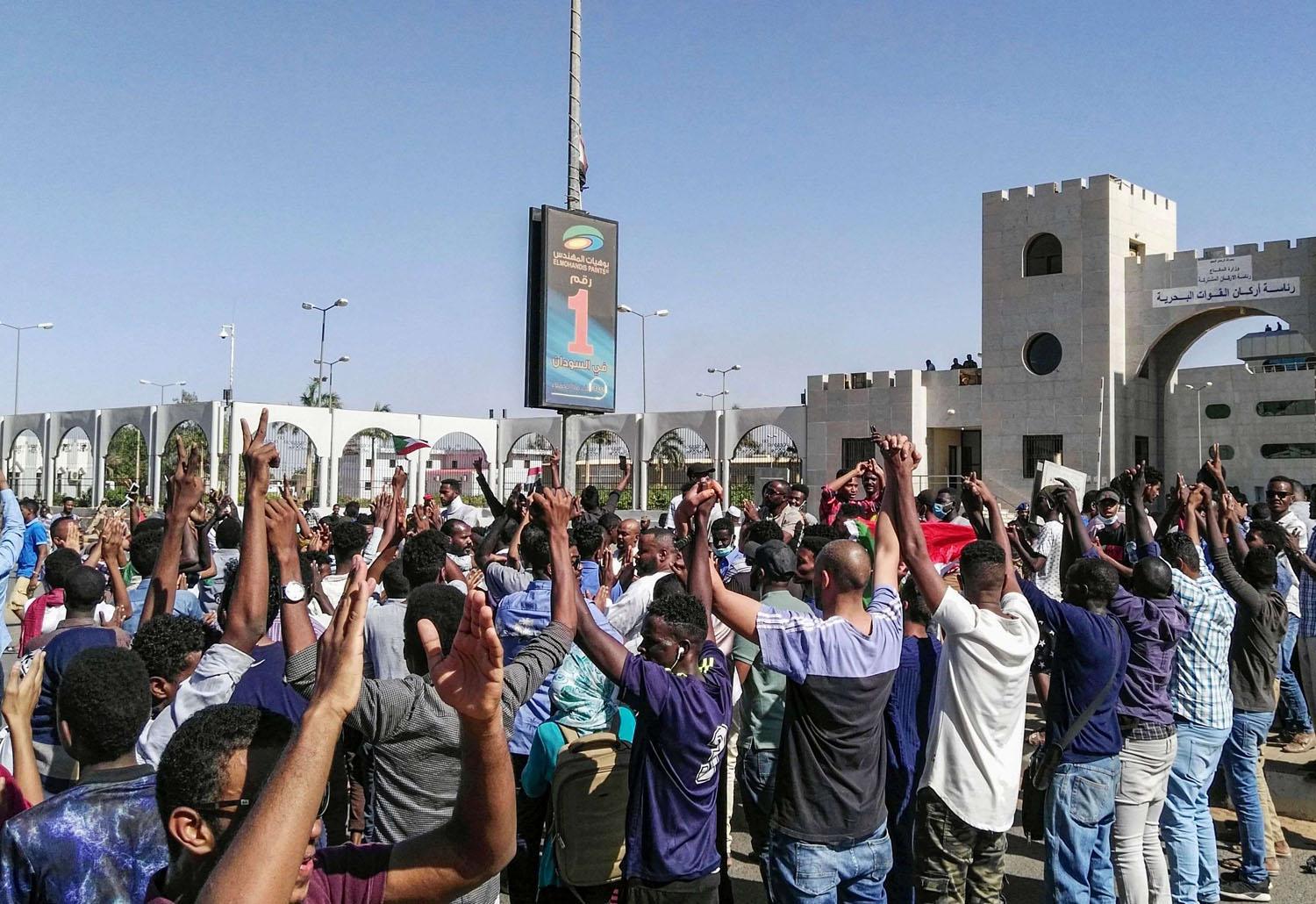The army did not intervene but riot police who converged near the compound fired tear gas at protesters