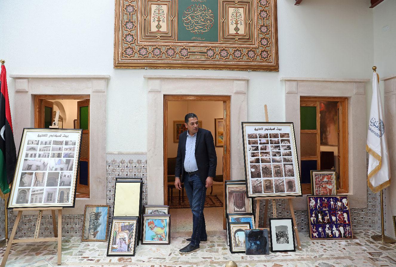 Libyan businessman Mustafa Iskandar is seen at his art gallery and cultural centre in the old city of Tripoli