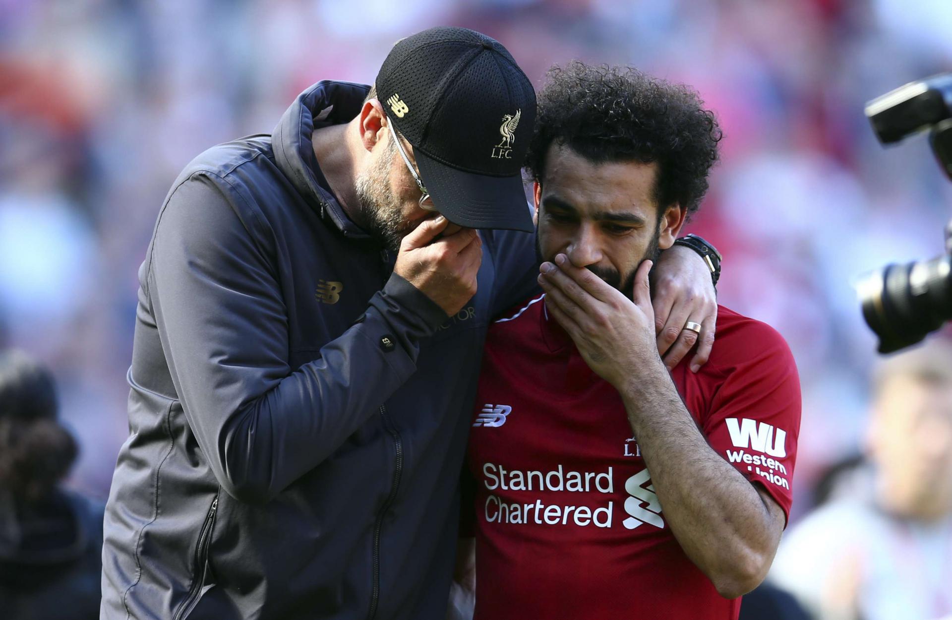 محمد صلاح رفقة مدرب ليفربول يورغن كلوب