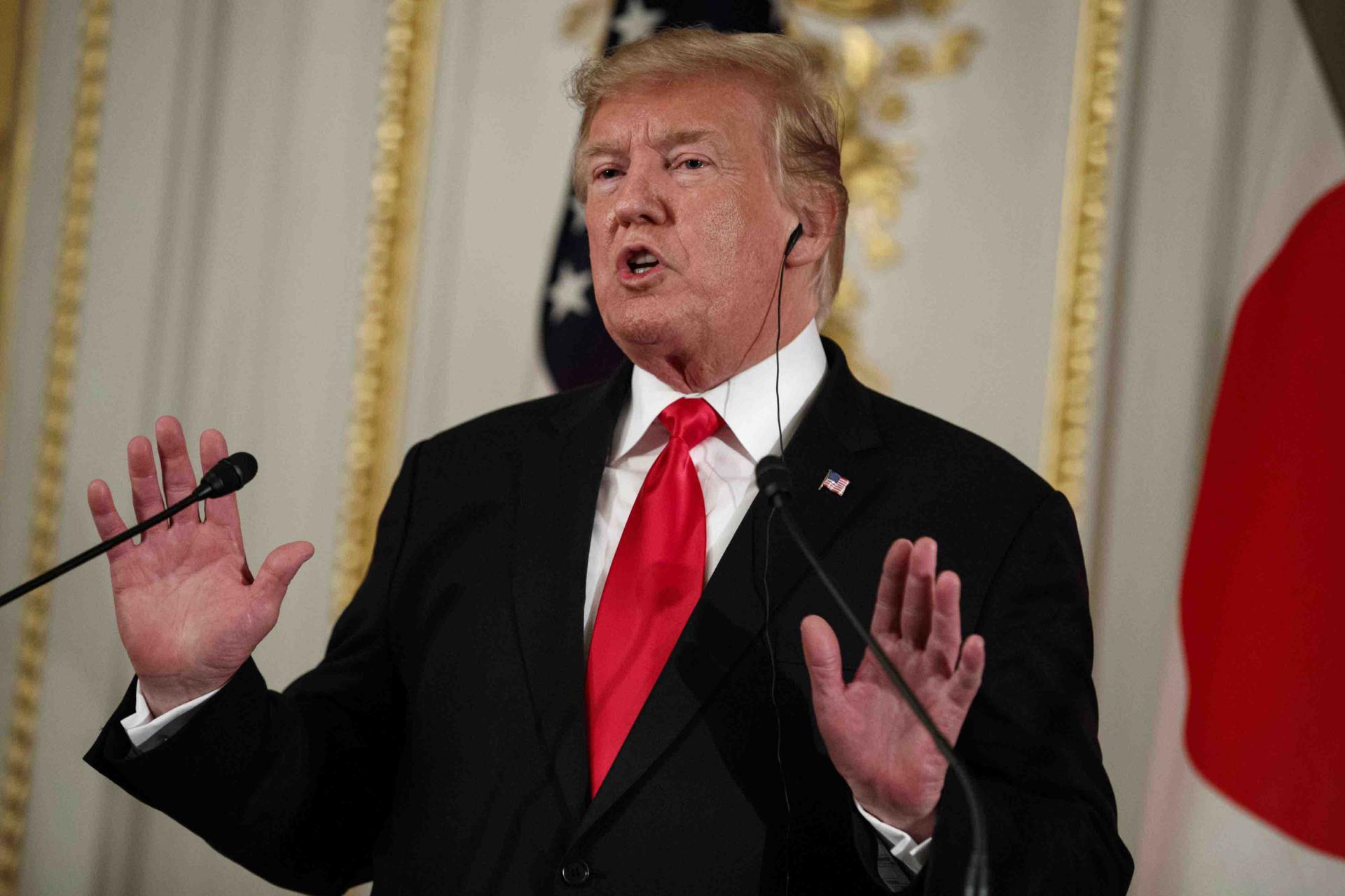 The US president reiterated Monday his criticism of that "horrible Iran deal" 