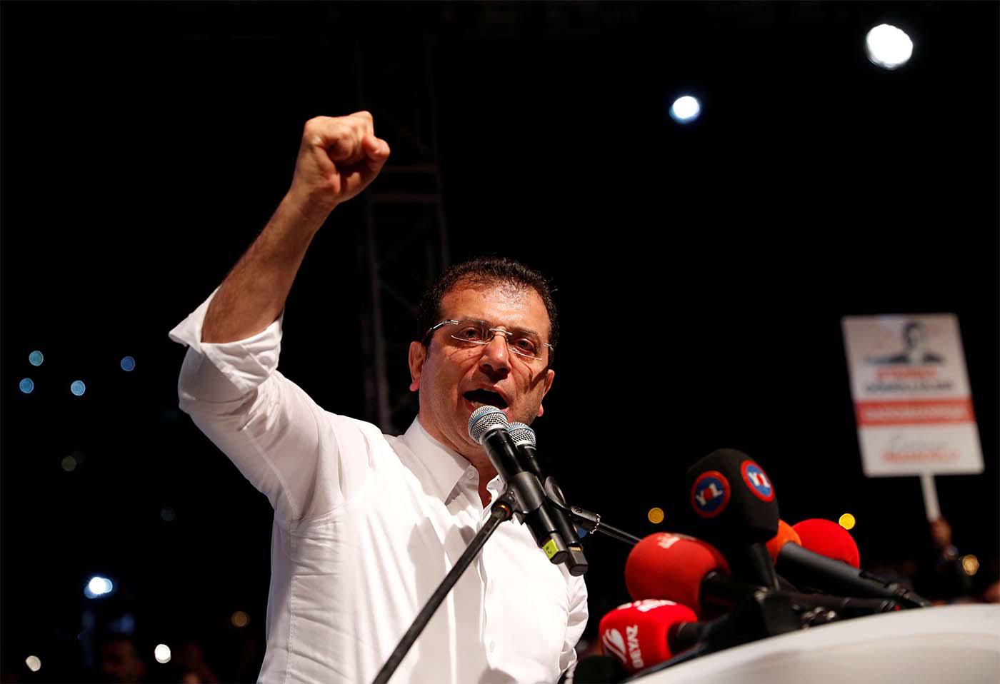 Ekrem Imamoglu of the main opposition Republican People's Party 