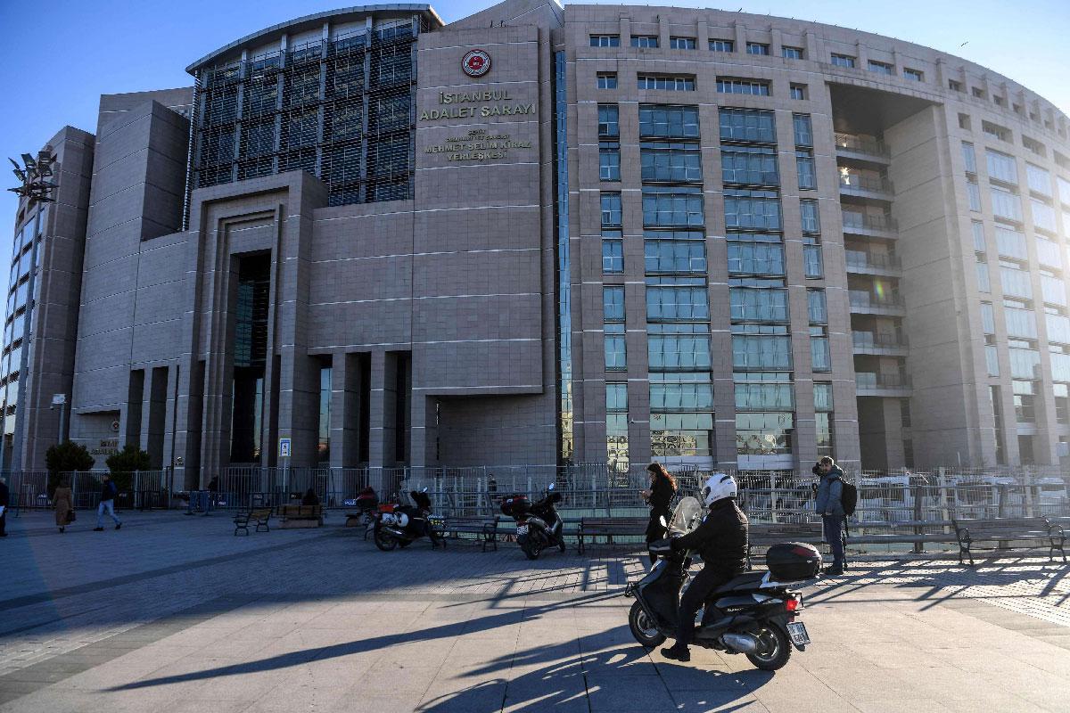 Courthouse building is pictured in Istanbul