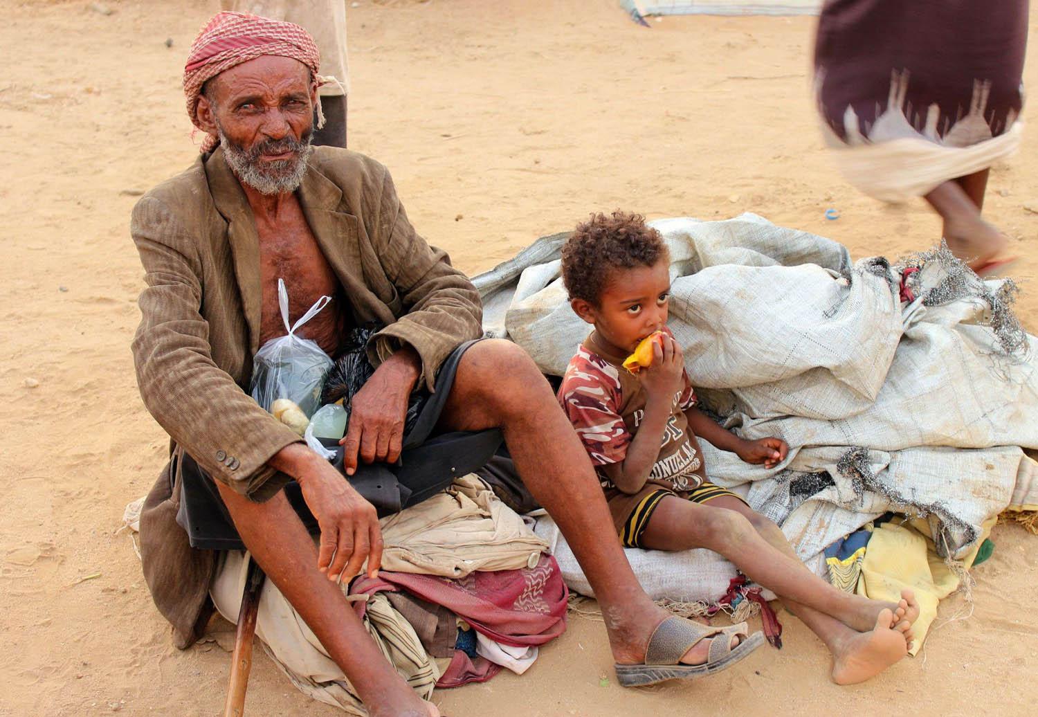 نازحون يمنيون في غرب البلاد