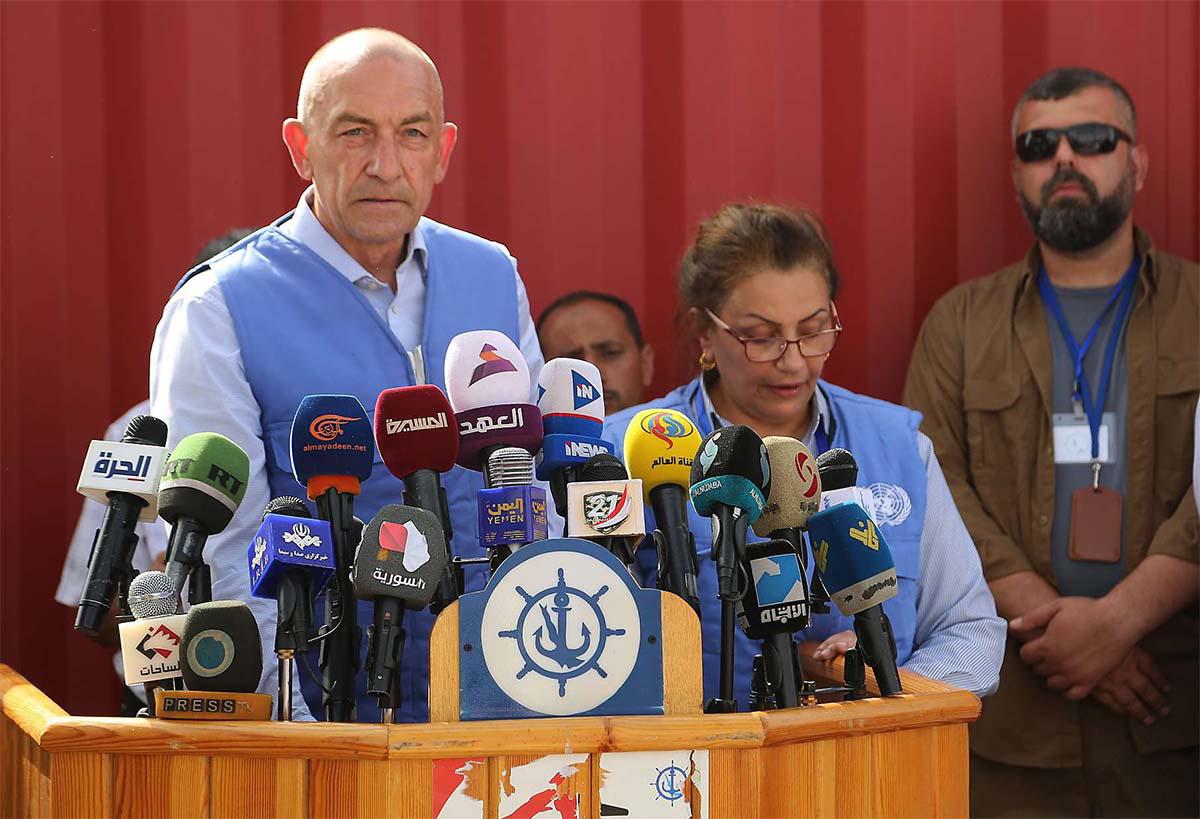Michael Lollesgaard, haed of the UN monitoring mission in Hodeidah