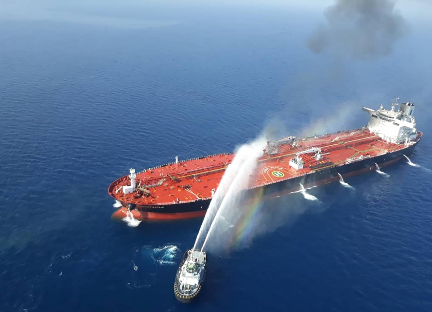 Norwegian-owned Front Altair tanker that was attacked in the waters of the Gulf of Oman