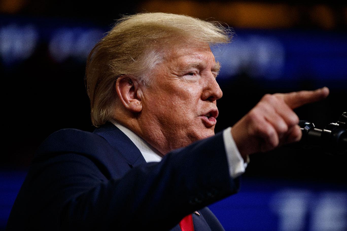 US President Donald Trump speaks during his re-election kickoff rally at the Amway Center in Orlando, Florida