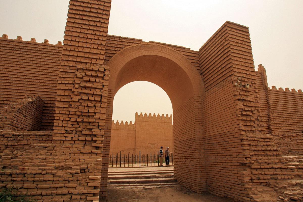 جزء من موقع بابل الأثري القديم