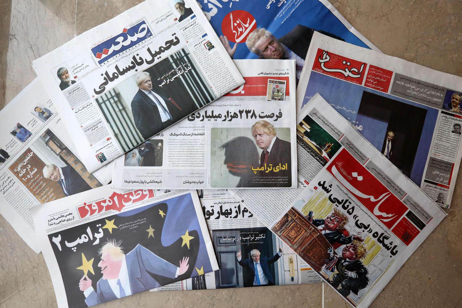 الصحافة الإيرانية تنقل خبر جونسون