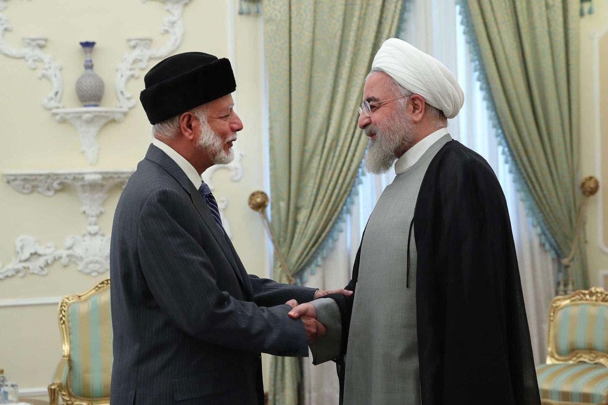 Omani FM Yousuf bin Alawi bin Abdullah meeting with Iranian President