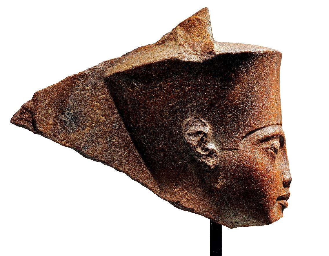 A 3,000-year-old stone bust of Tutankhamun