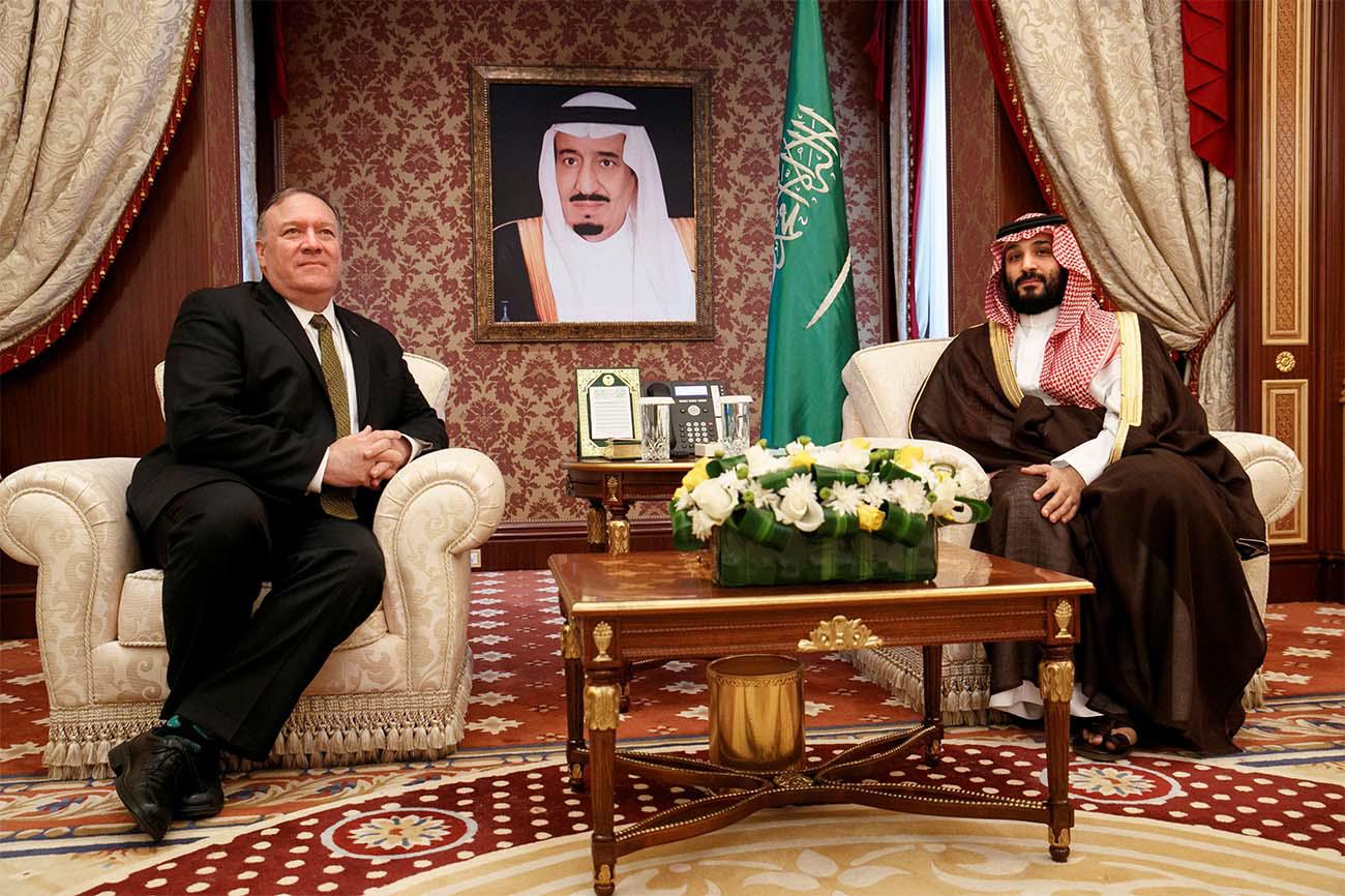 US Secretary of State Mike Pompeo last met with Saudi Crown Prince Mohammed bin Salman in June at Al Salam Palace in Jeddah