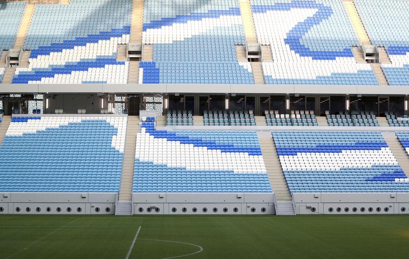 Energy-efficient cooling system is seen at Janoub stadium, one of the 2022 World Cup stadiums in Doha