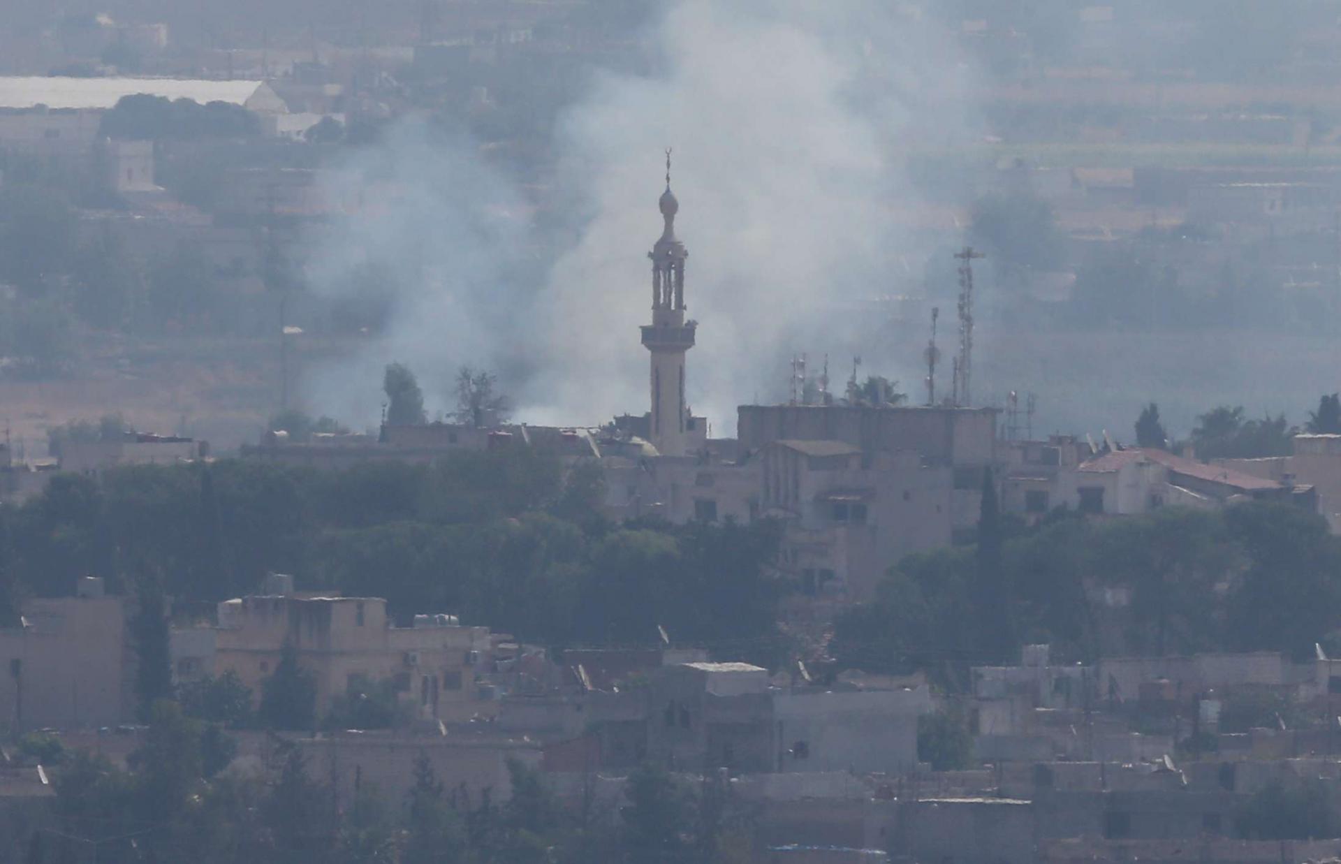 Kurdish officials posted a video on social media showing children with burns 