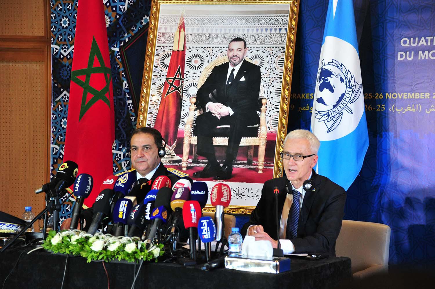 Jürgen Stock (R) with Mohammed Dkhissi 