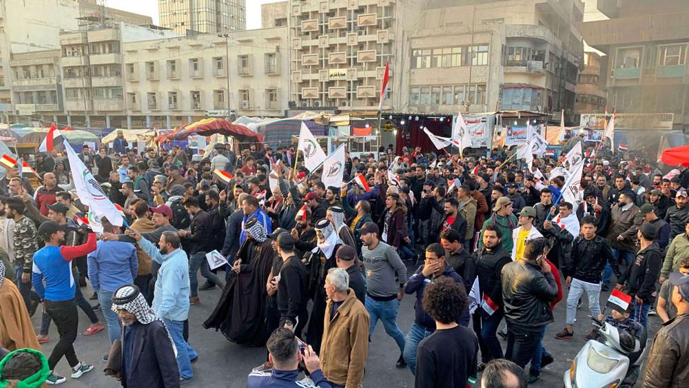 مظاهرات في البصرة تنديدا بالغارات الأميركية على مواقع لحزب الله العراقي