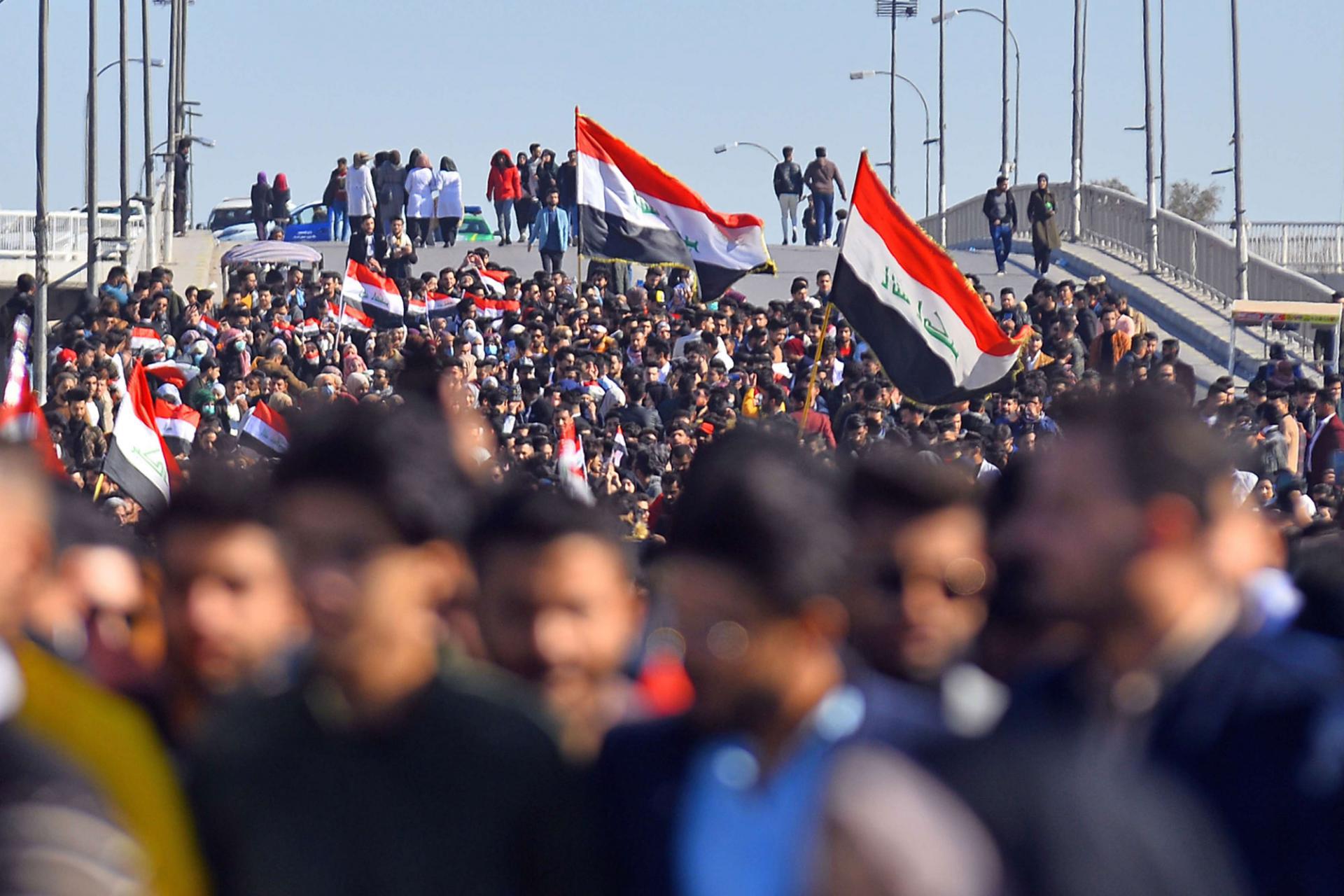 حشود المظاهرات العراقية
