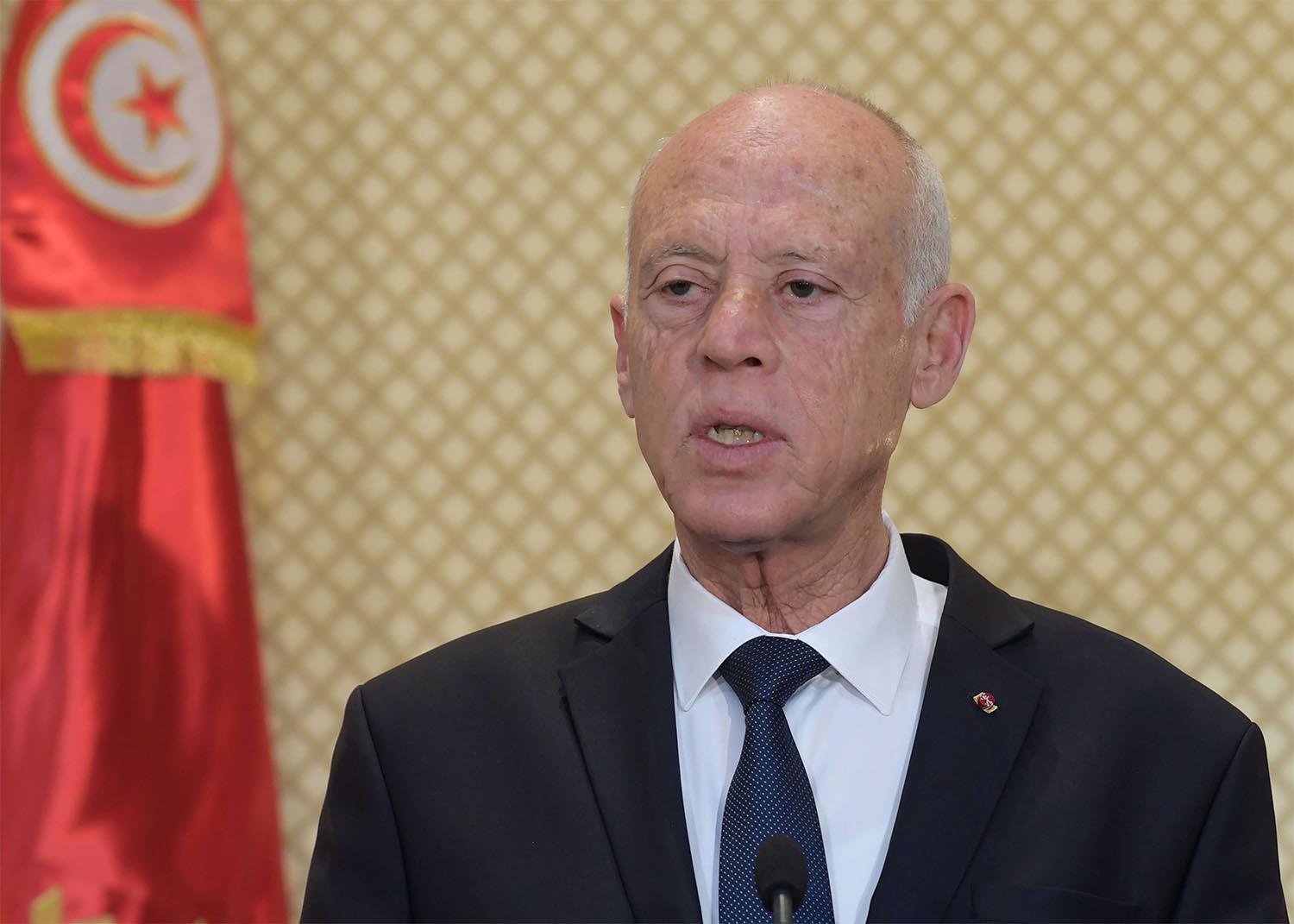 Tunisian president Kais Saied