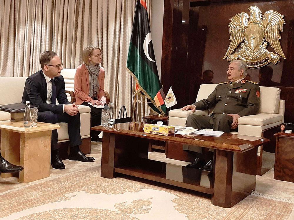 زيارة وزير الخارجية الألماني للمشير خليفة حفتر في بنغازي