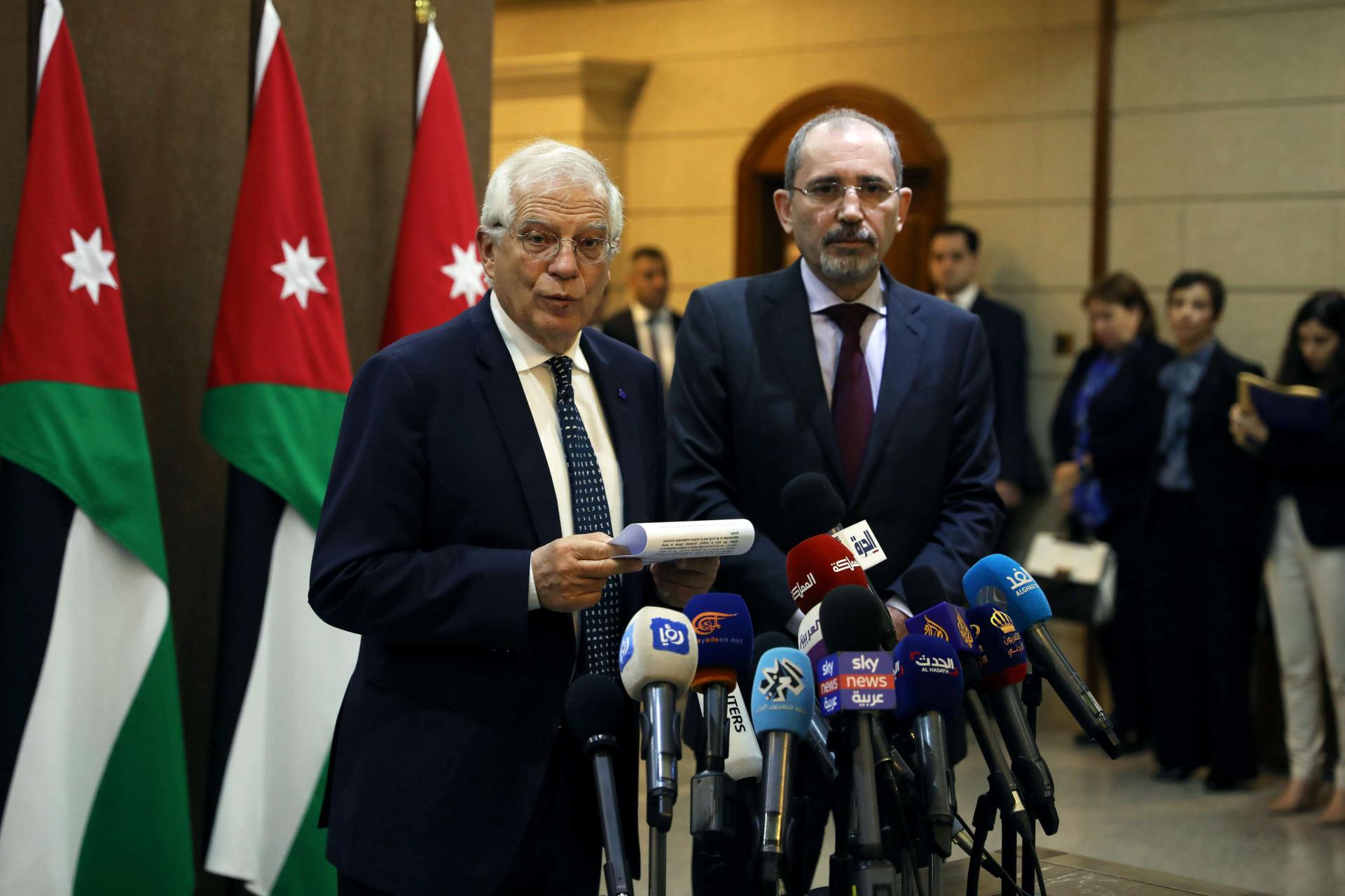 بوريل في الأردن للتذكير بالقرارات الدولية بشأن القضية الفلسطينية