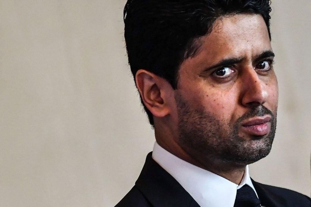 Paris Saint-Germain's Qatari president Nasser Al-Khelaifi