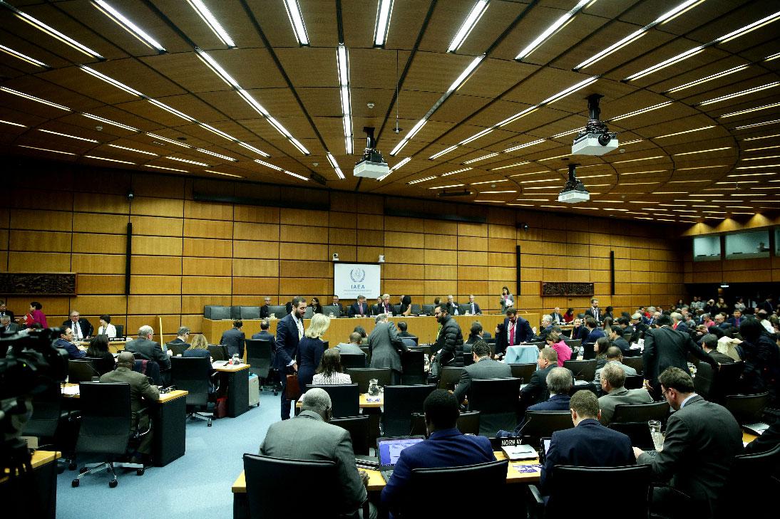 General view of a board of governors meeting of the IAEA at their headquarters in Vienna