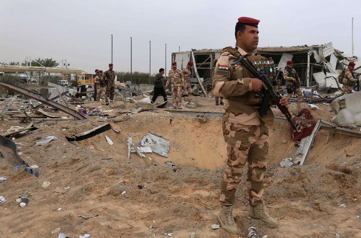 The site of the airport at the Iraqi city of Karbala, which was damaged by US air strikes on March 13