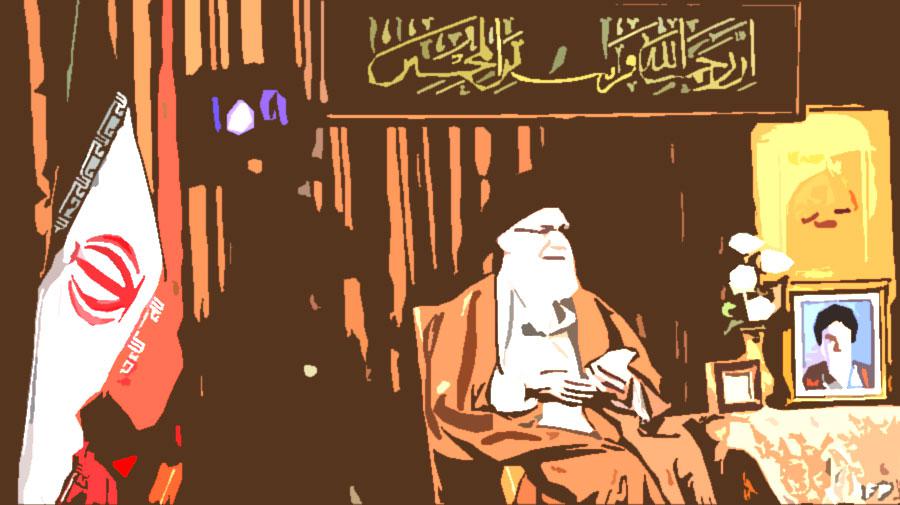 مكتب المرشد نشر لافتة تصوّر إيران كسفينة في البحار العاصفة