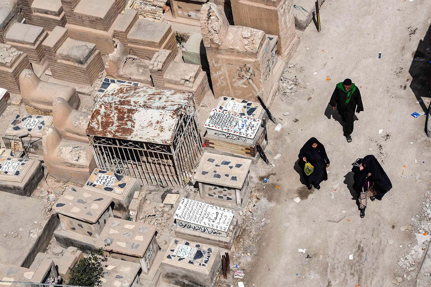 the Wadi al-Salam cemetery, one of the world's biggest cemeteries, in Najaf 