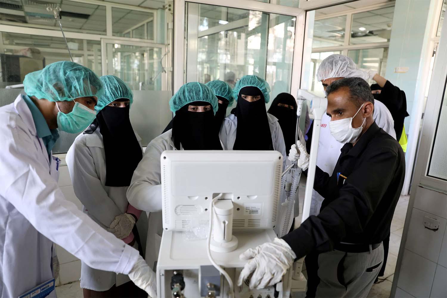 Intensive care ward of a hospital in Sanaa