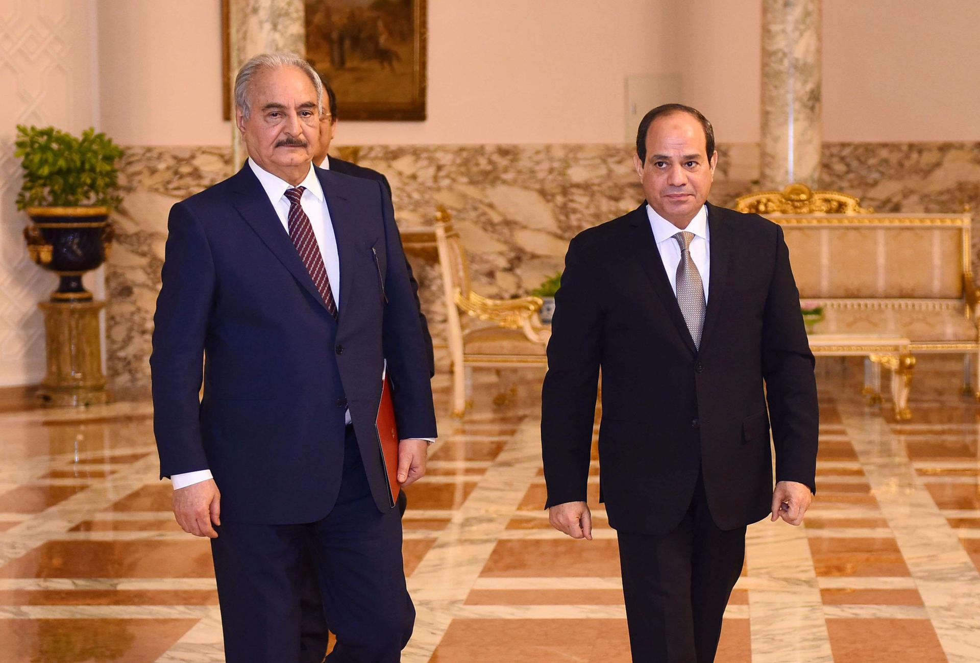 توافق بين السيسي وحفتر على رفض التواجد التركي في ليبيا