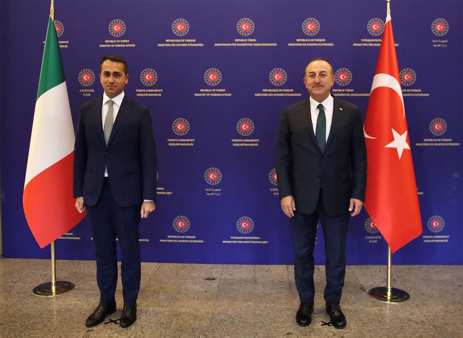 Turkish Foreign Minister Mevlut Cavusoglu meets with his Italian counterpart Luigi Di Maio in Ankara