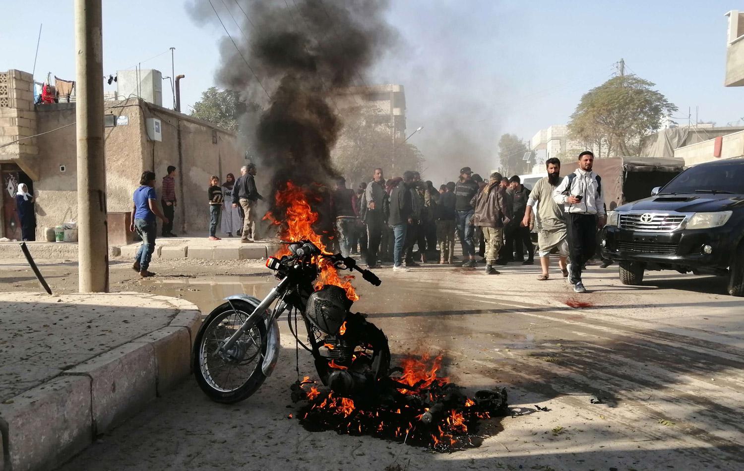 تفخيخ الدراجات والسيارات أصبح يوميا في مناطق سيطرة القوات التركية الفصائل الموالية لها شمال شرق سوريا