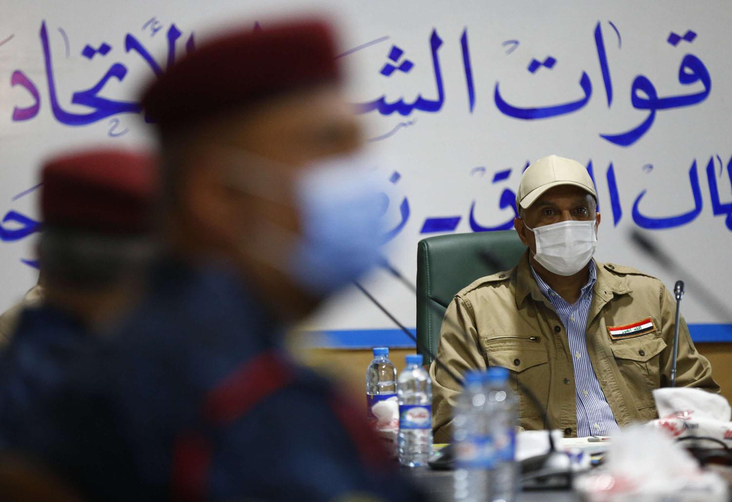 رئيس الوزراء العراقي مصطفى الكاظمي في زيارة لنقاط حدودية مع إيران