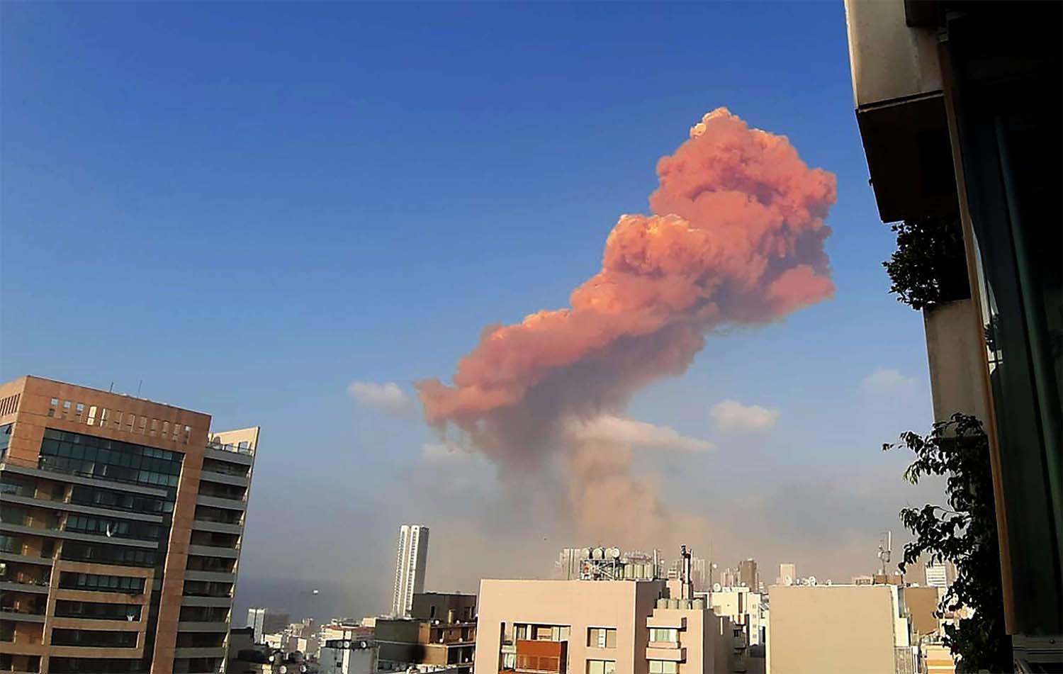 Some local TV stations reported the blast was at Beirut's port 
