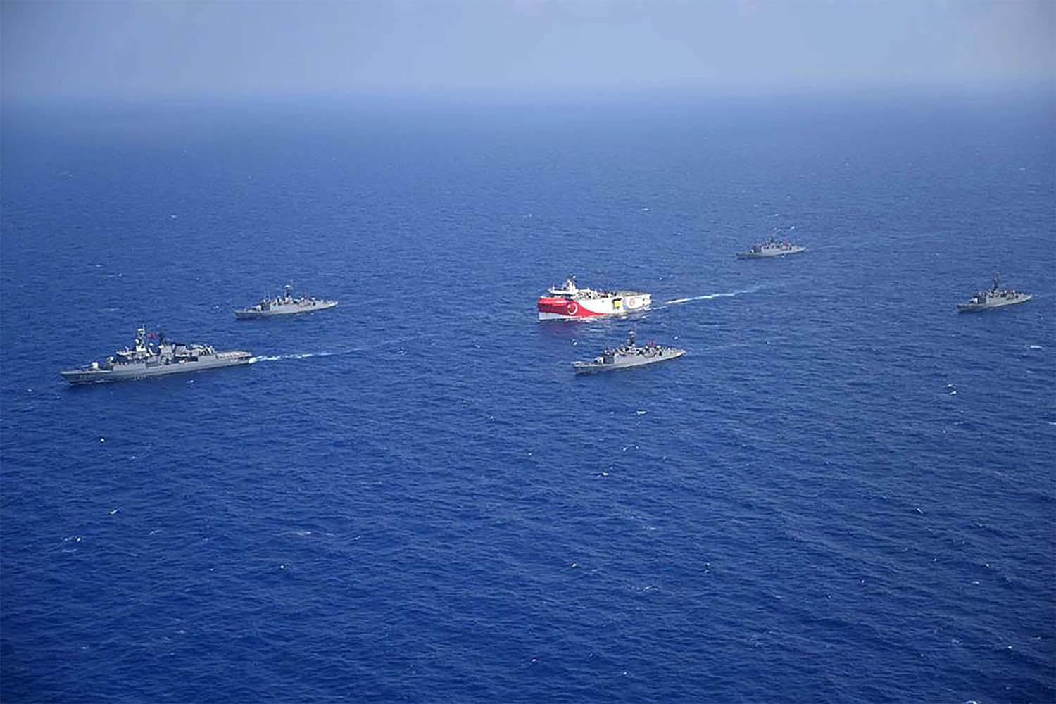 Tensions rose after Turkey deployed its Oruc Reis survey vessel to waters Ankara claims in a move Athens called illegal