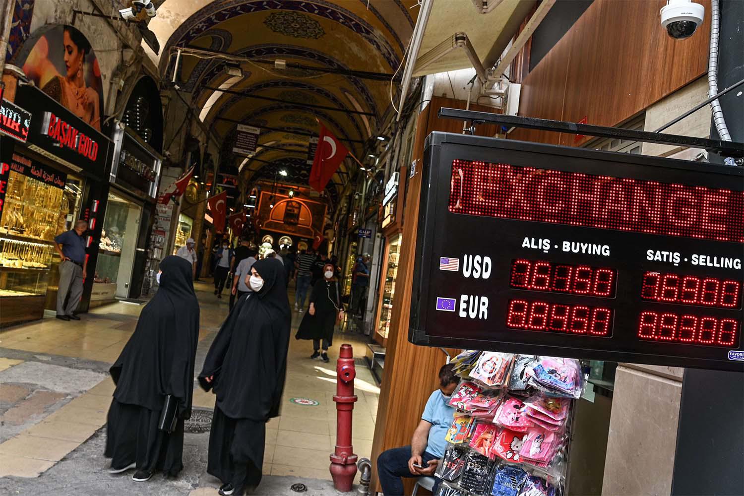 Turkish lira tumbled 1.5% to a low of 7.79 against the dollar