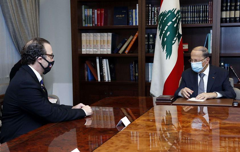 عون يلتقي مساعد وزير الخارجية الأميركي لشؤون الشرق الأدنى ديفيد شينكر