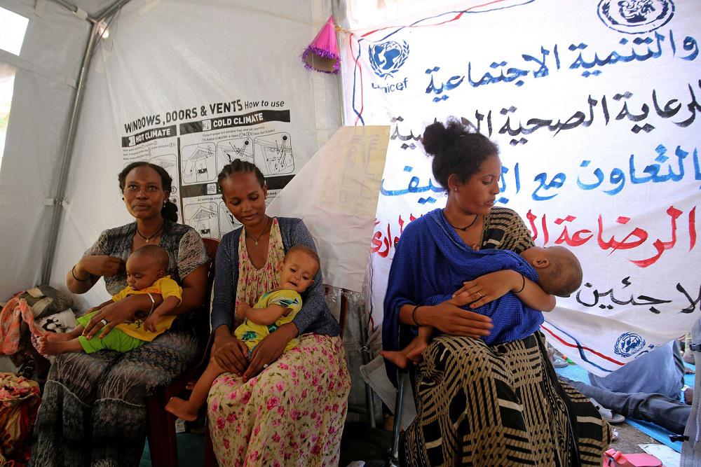 لاجئون اثيوبيون في مخيمات السودان