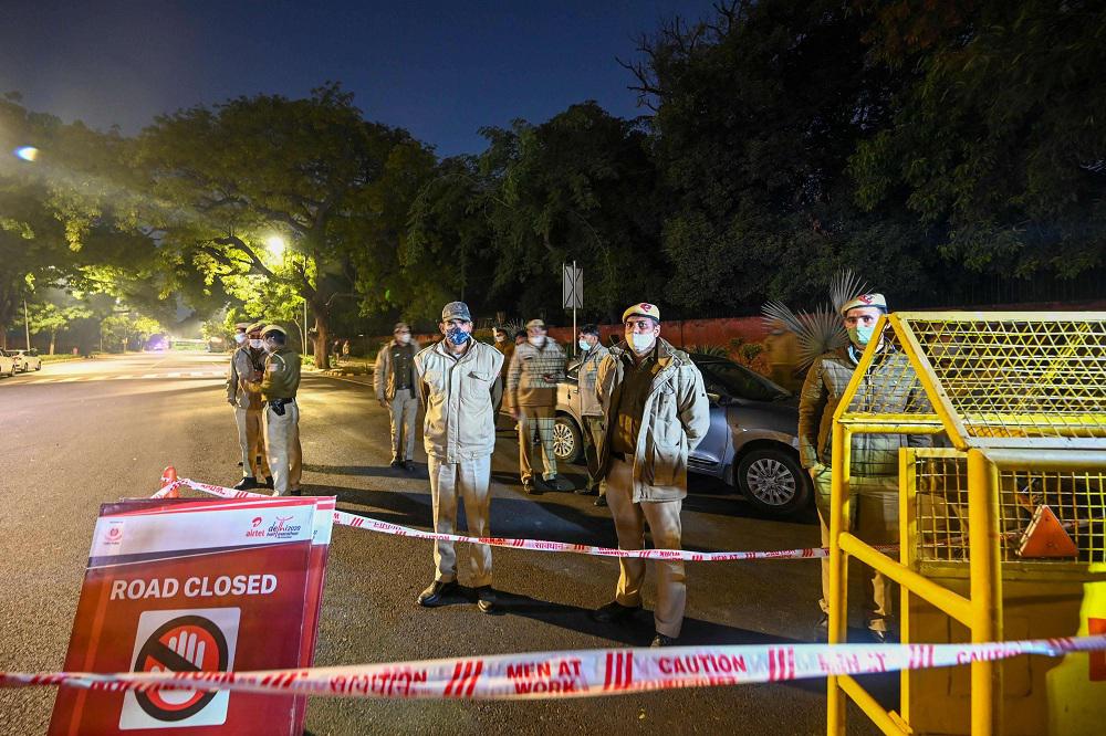 الشرطة الهندية تفرض طوقا أمنيا على موقع الانفجار قرب سفارة اسرائيل