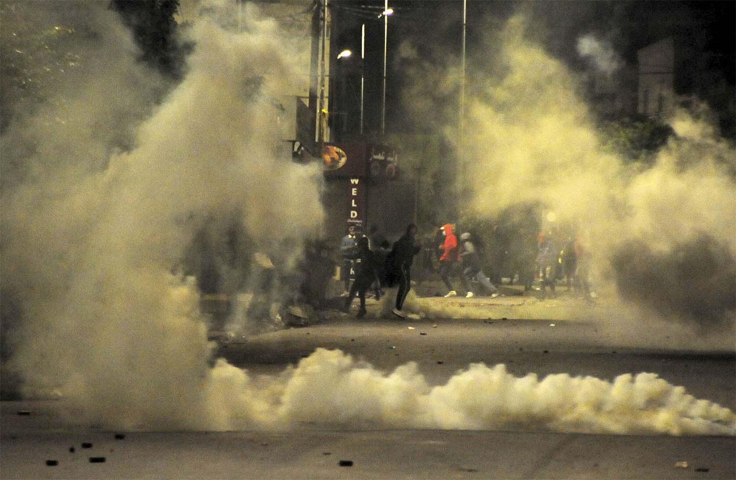 "The people want the fall of the regime," chanted the protesters