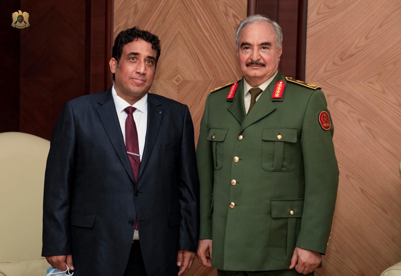 ماذا في لقاء محمد المنفي بالمشير خليفة حفتر