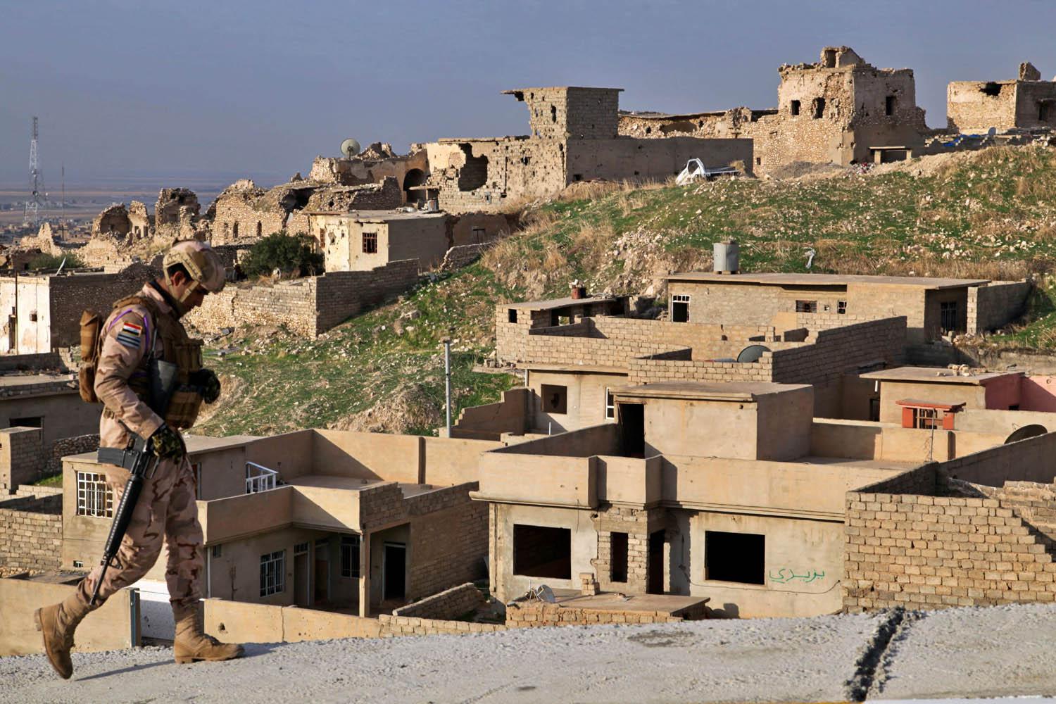 جندي عراقي في سنجار شمال العراق