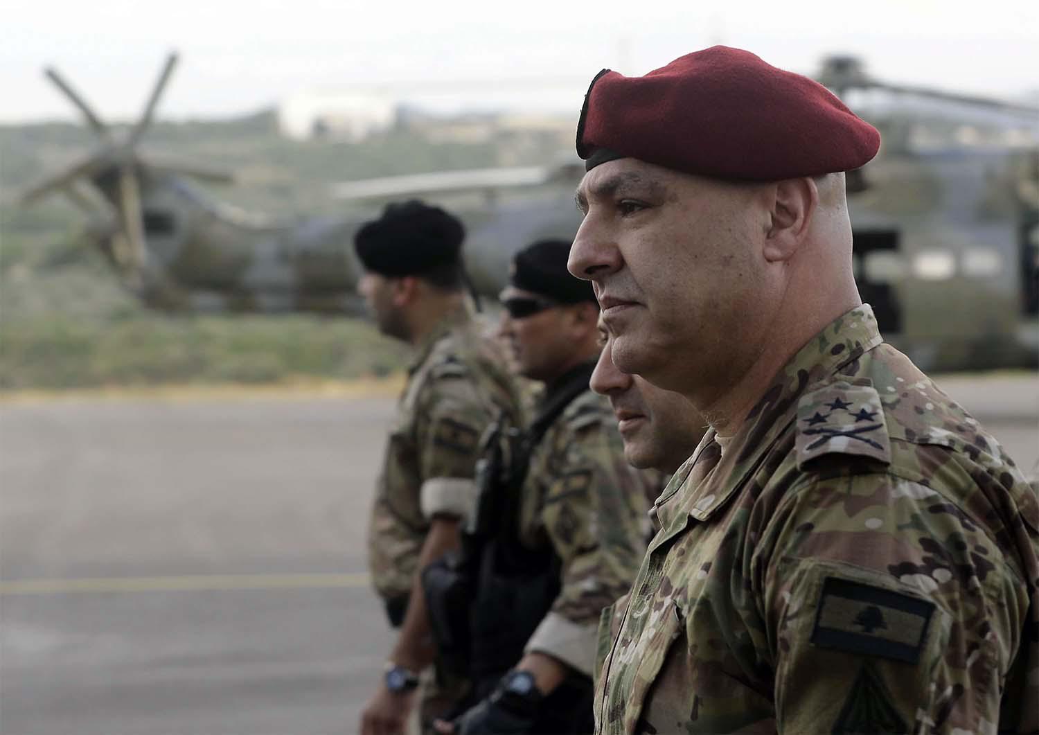 Aoun referred to budget cuts to the army over the past few years 
