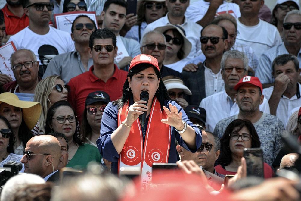 رئيسة الحزب الدستوري الحر عبير موسي