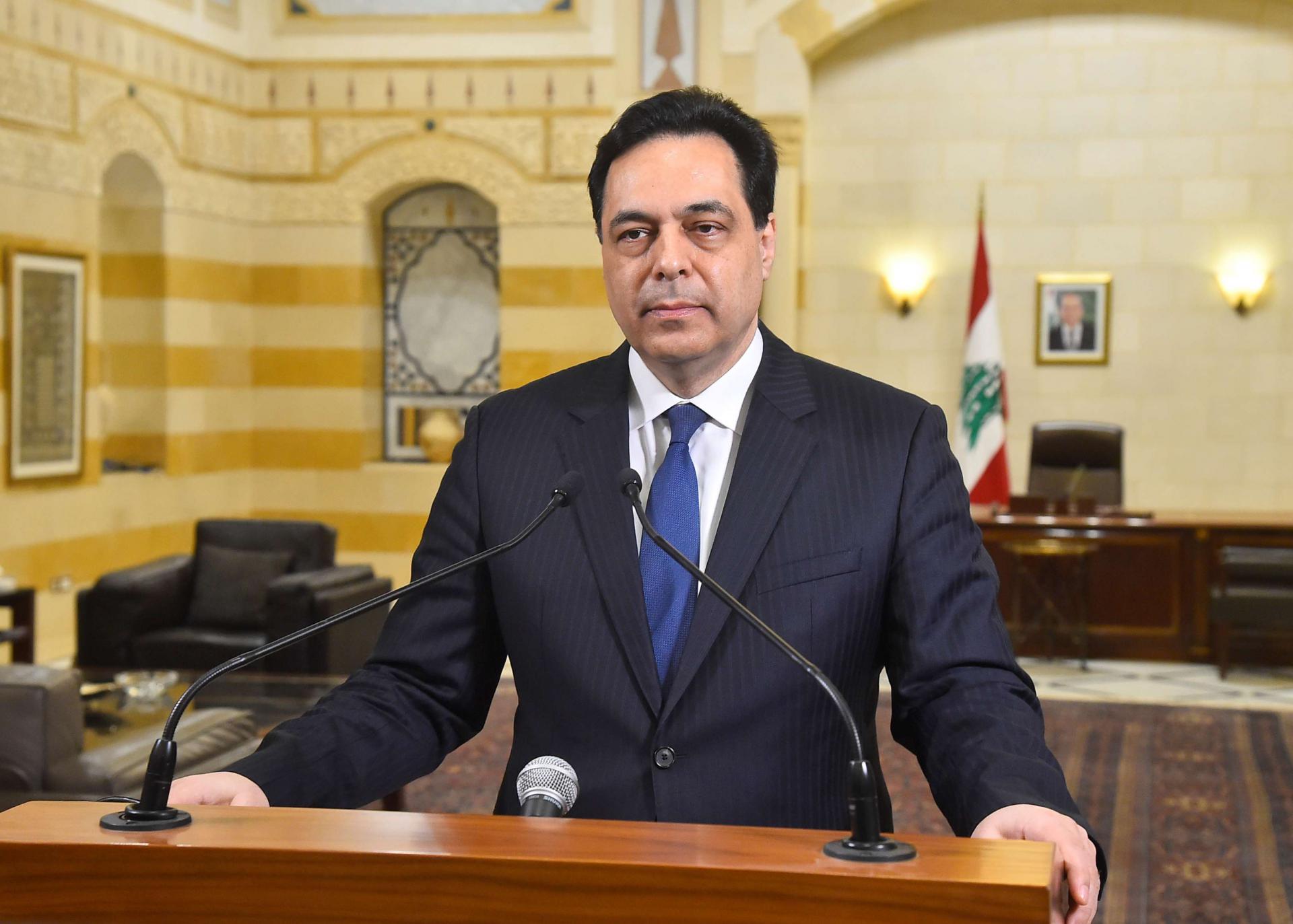 رئيس حكومة تصريف الاعمال اللبناني حسان دياب